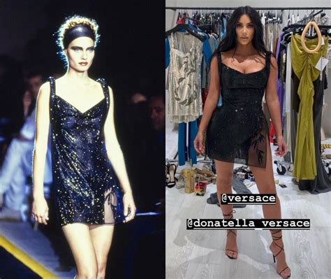 Kim Kardashian's Runway Look: A Vintage Versace  